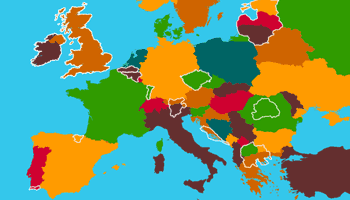 Regioner i Europa educational game